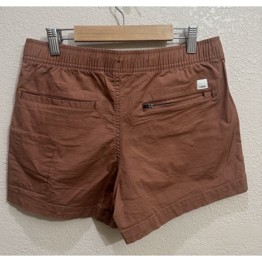 Vuori Women's Rust Brown Drawstring Shorts - Picture 2 of 5